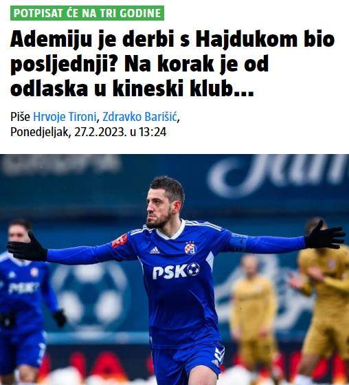 开云体育下载-克罗地亚媒体：阿代米即将加盟国安 签3年500万欧